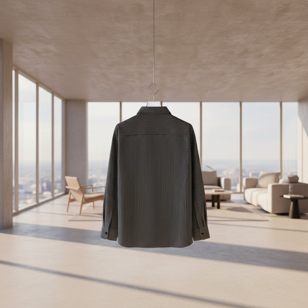 Men's Shirt with Color Blocking Trendy Fit Top neleeshop