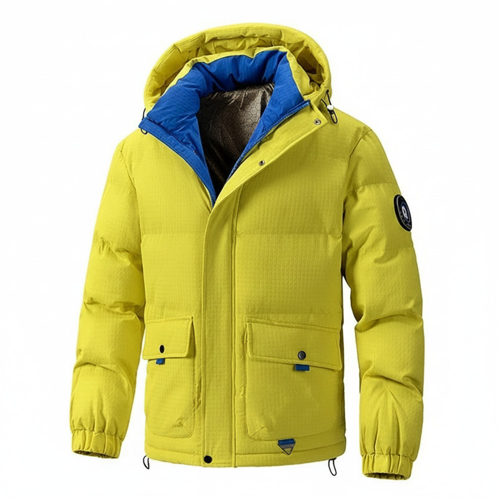 Man Hooded Parkas Winter Fashion Keep Warm Windproof Cotton neleeshop