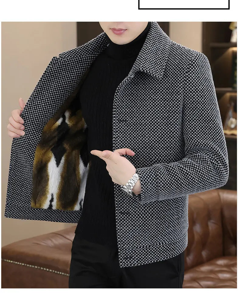 Winter Woolen Jacket Social Men Clothing neleeshop
