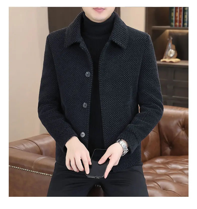 Winter Woolen Jacket Social Men Clothing neleeshop