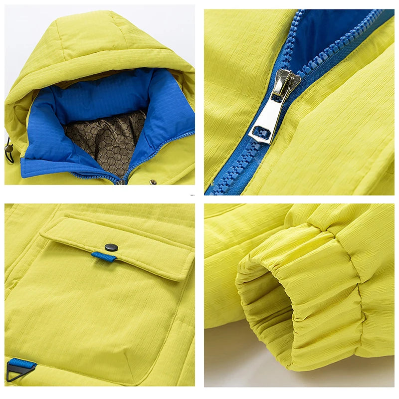 Man Hooded Parkas Winter Fashion Keep Warm Windproof Cotton neleeshop