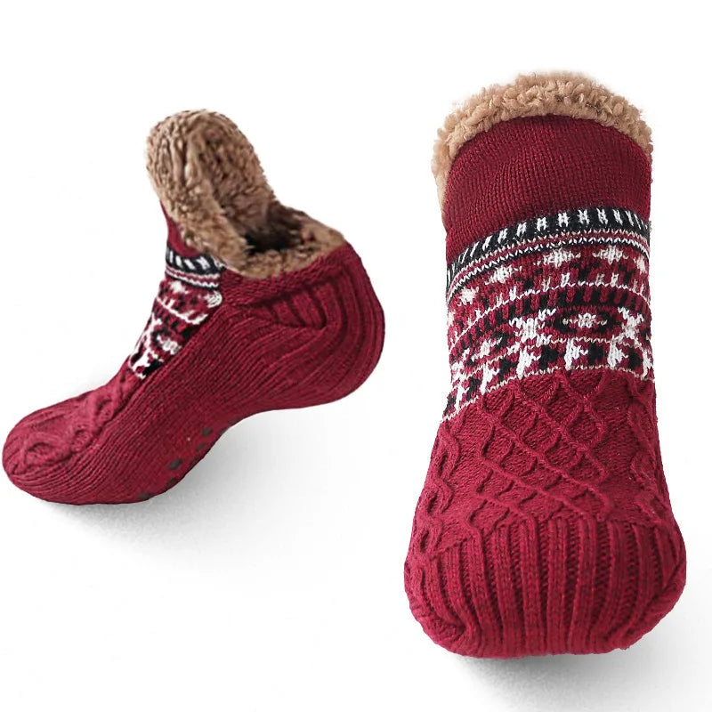 Winter Non-slip Floor Socks Women Men Snow neleeshop