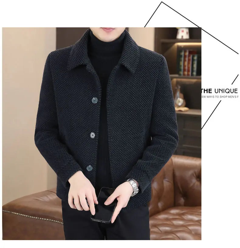 Winter Woolen Jacket Social Men Clothing neleeshop