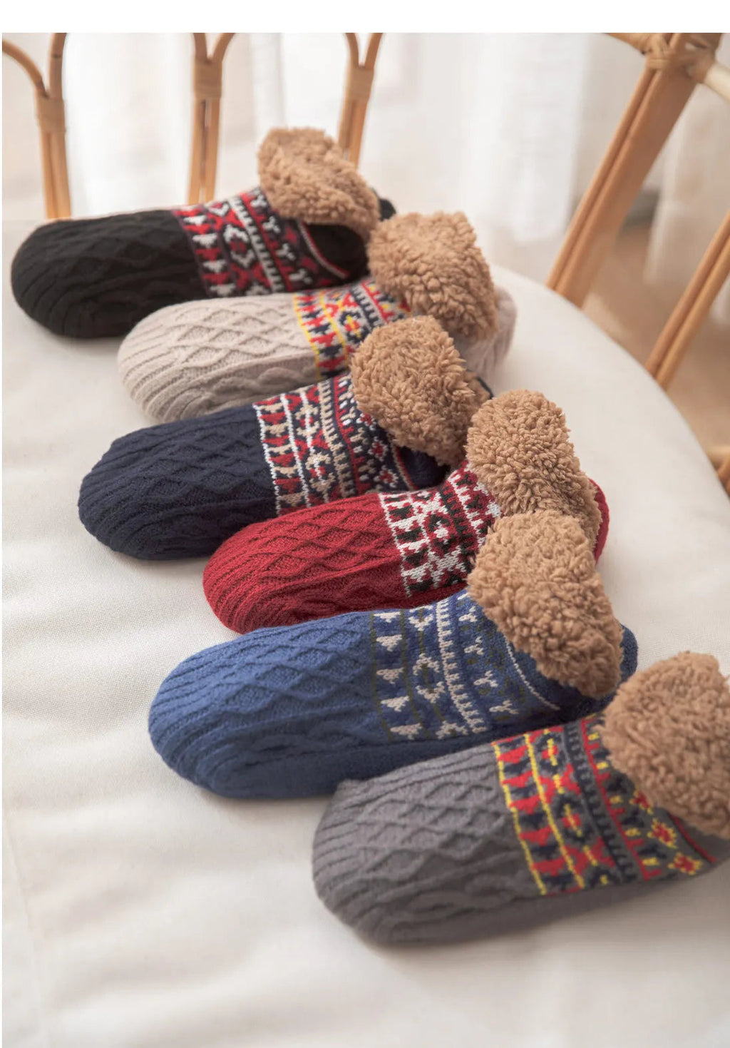 Winter Non-slip Floor Socks Women Men Snow neleeshop