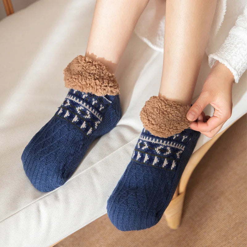 Winter Non-slip Floor Socks Women Men Snow neleeshop