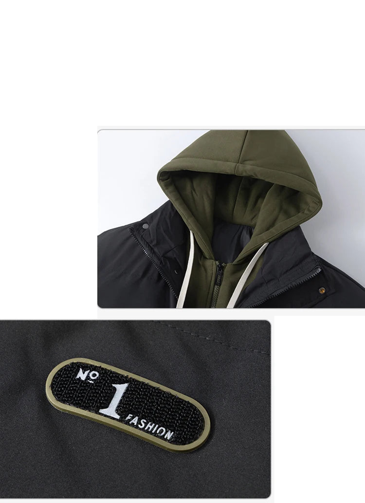 Winter Thicken False Two Piece Men Coat 🔥❄️🔥 neleeshop