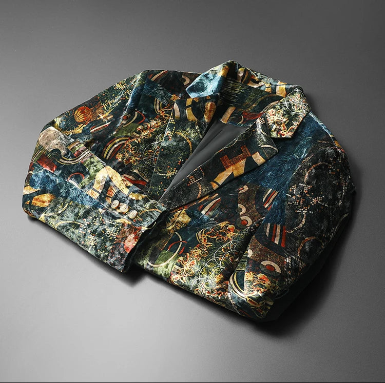 2022 Luxury Print Men Blazer neleeshop