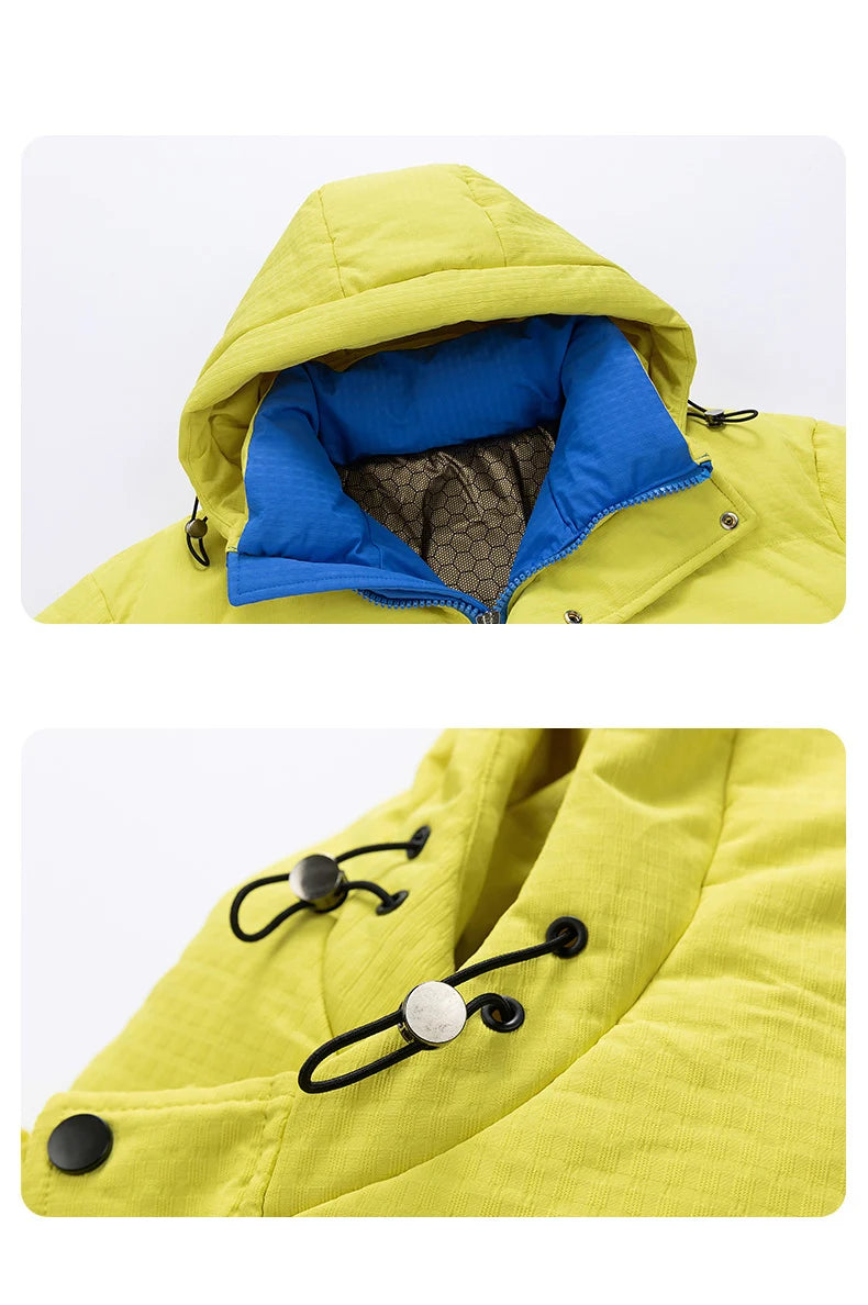 Man Hooded Parkas Winter Fashion Keep Warm Windproof Cotton neleeshop
