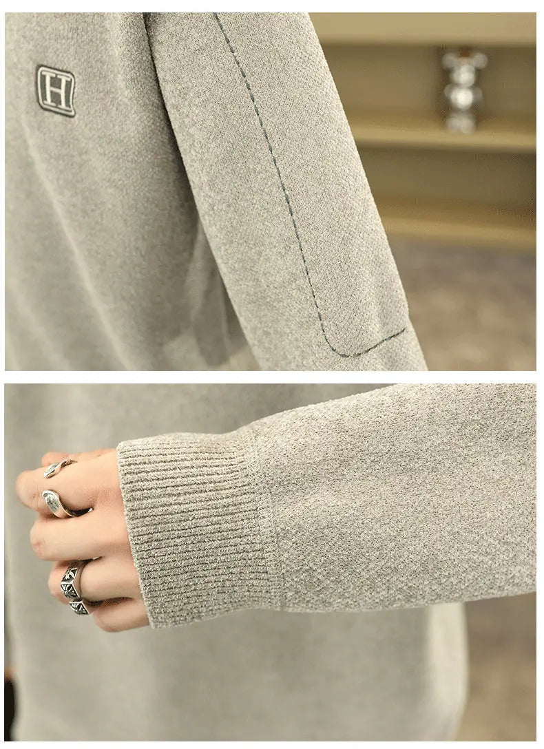 Man Round Neck Sweater Autumn neleeshop