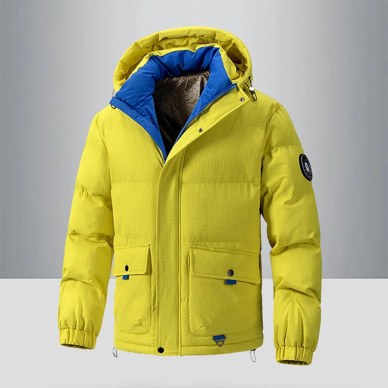 Man Hooded Parkas Winter Fashion Keep Warm Windproof Cotton neleeshop