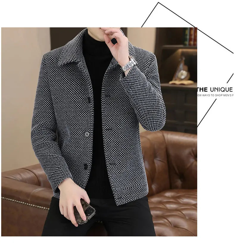 Winter Woolen Jacket Social Men Clothing neleeshop