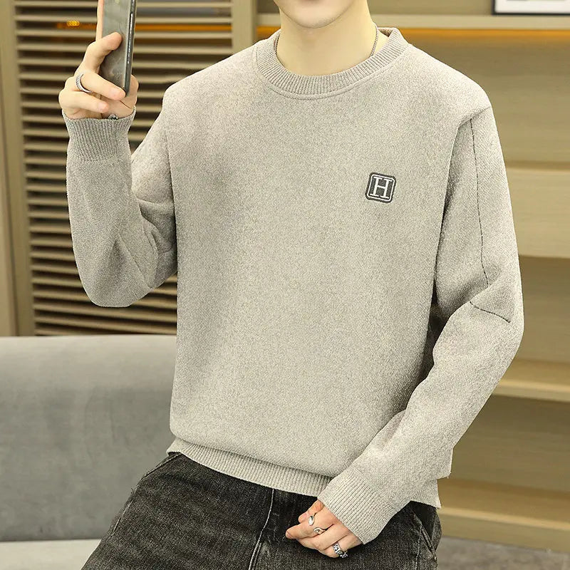 Man Round Neck Sweater Autumn neleeshop