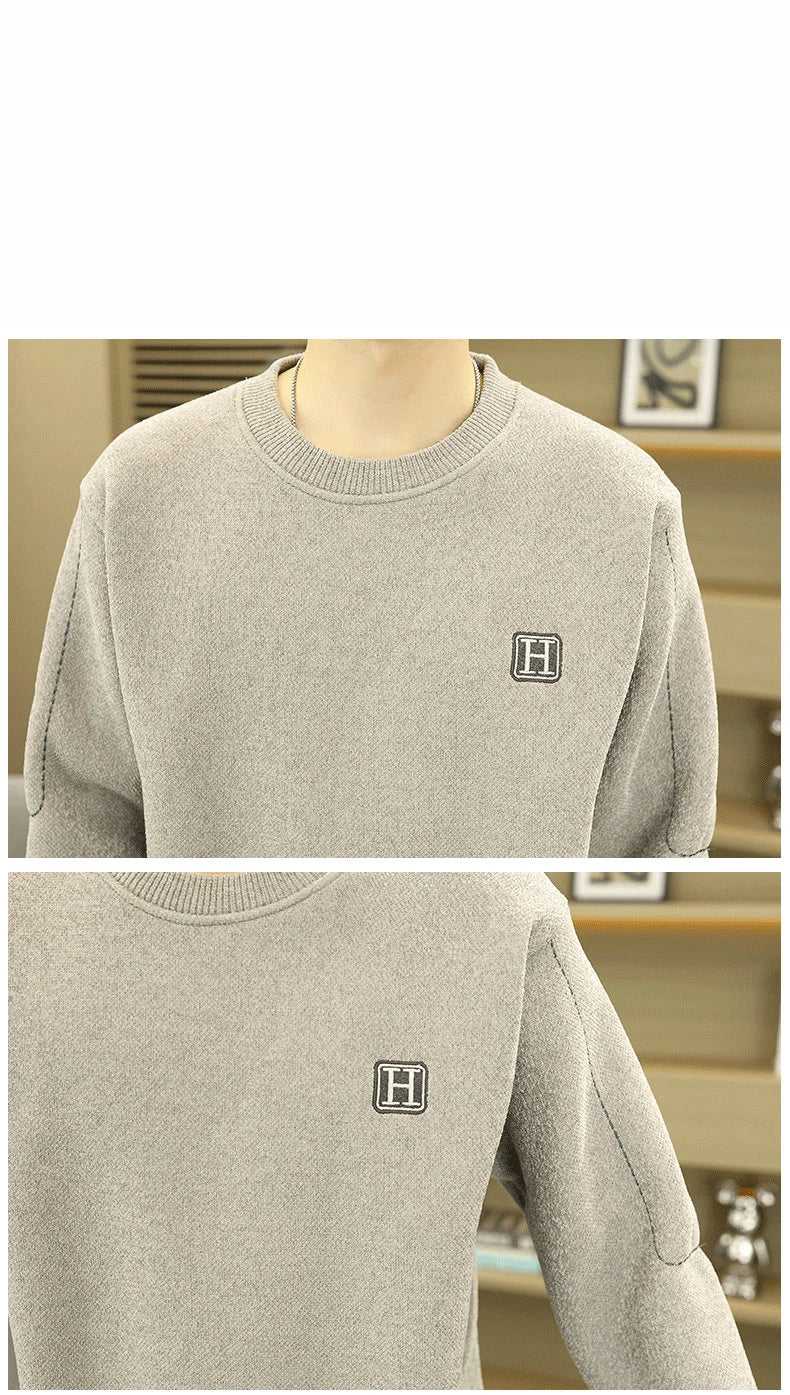 Man Round Neck Sweater Autumn neleeshop