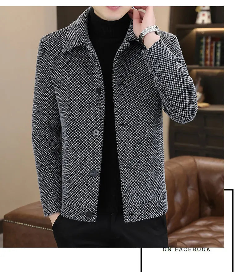 Winter Woolen Jacket Social Men Clothing neleeshop