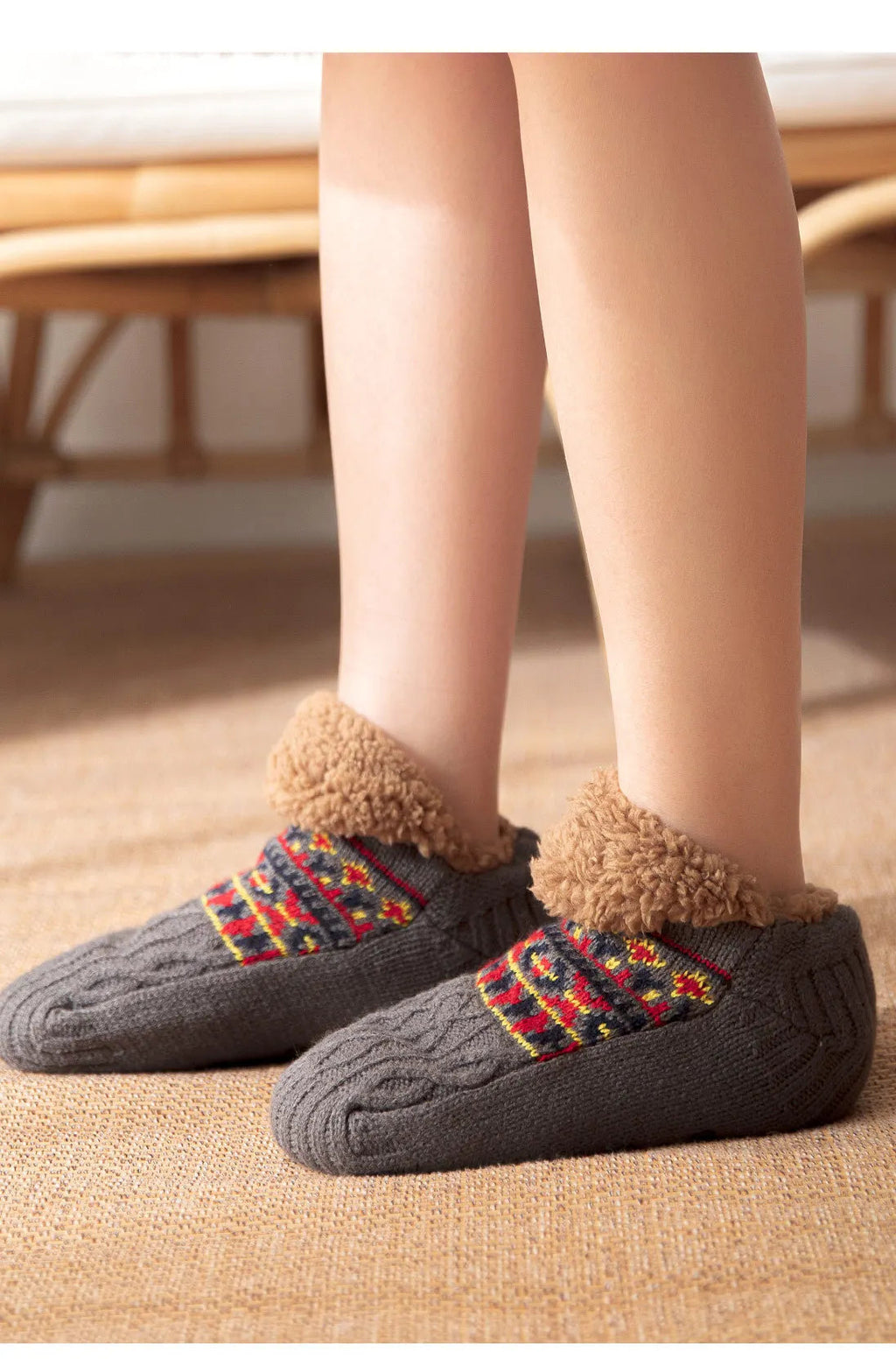 Winter Non-slip Floor Socks Women Men Snow neleeshop