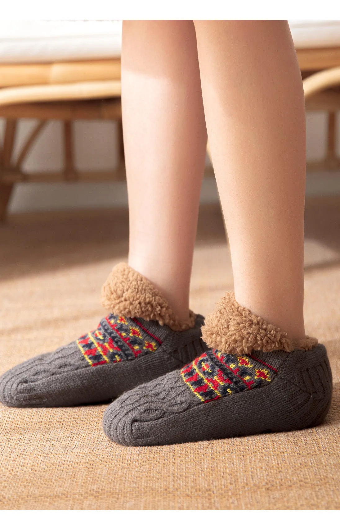 Winter Non-slip Floor Socks Women Men Snow neleeshop