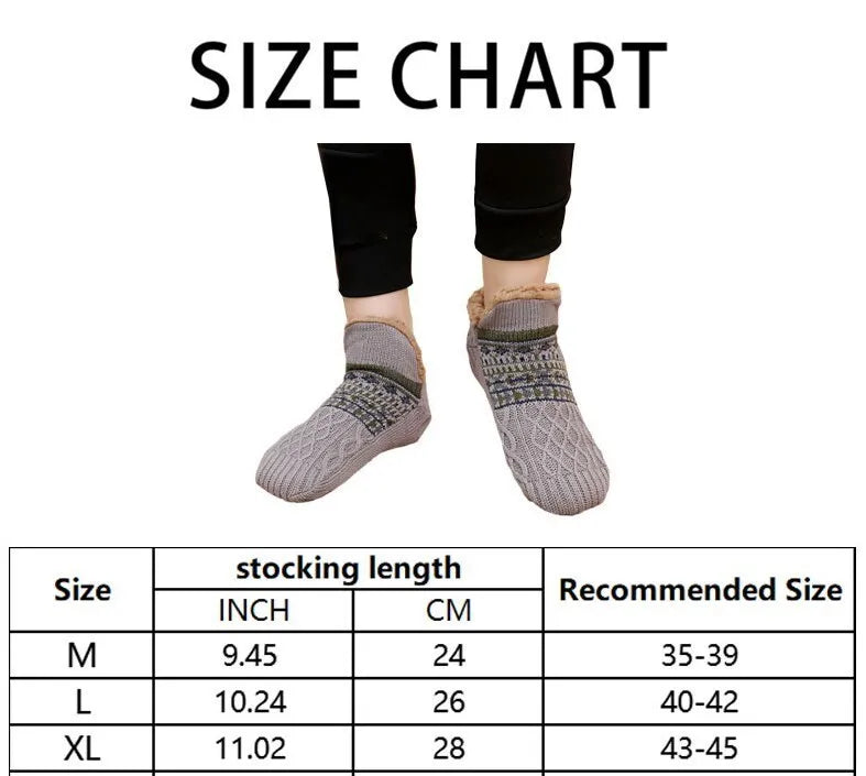 Winter Non-slip Floor Socks Women Men Snow neleeshop
