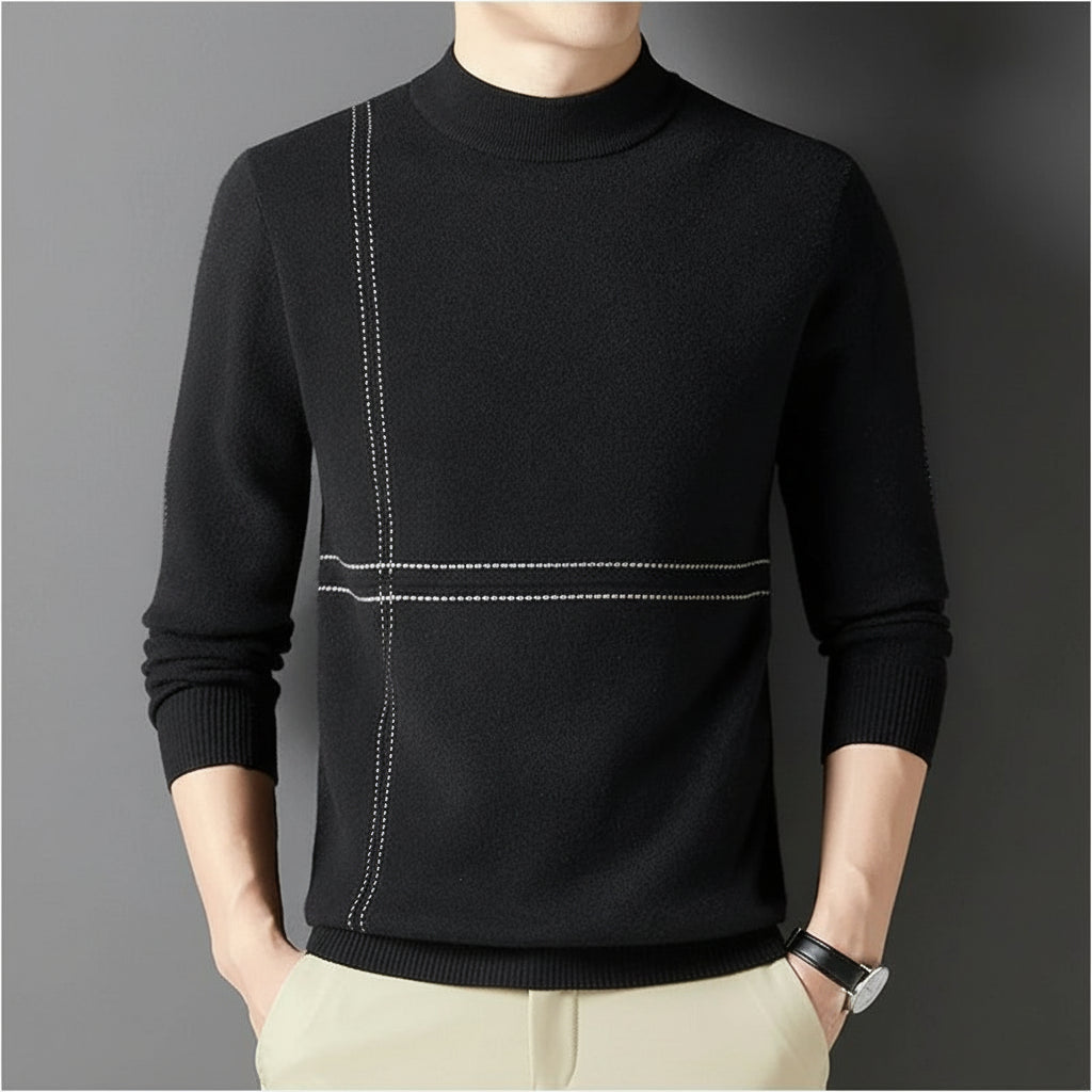 Simplicity Wool Middle Collar Comfortable Tops Man Autumn neleeshop