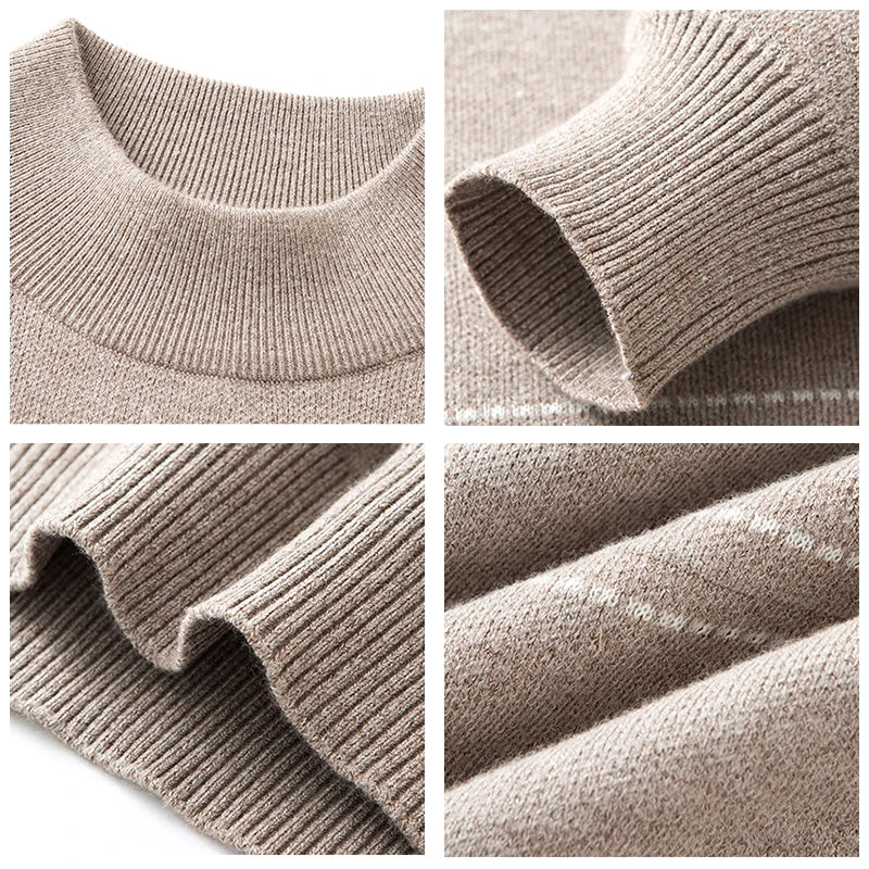 Simplicity Wool Middle Collar Comfortable Tops Man Autumn neleeshop