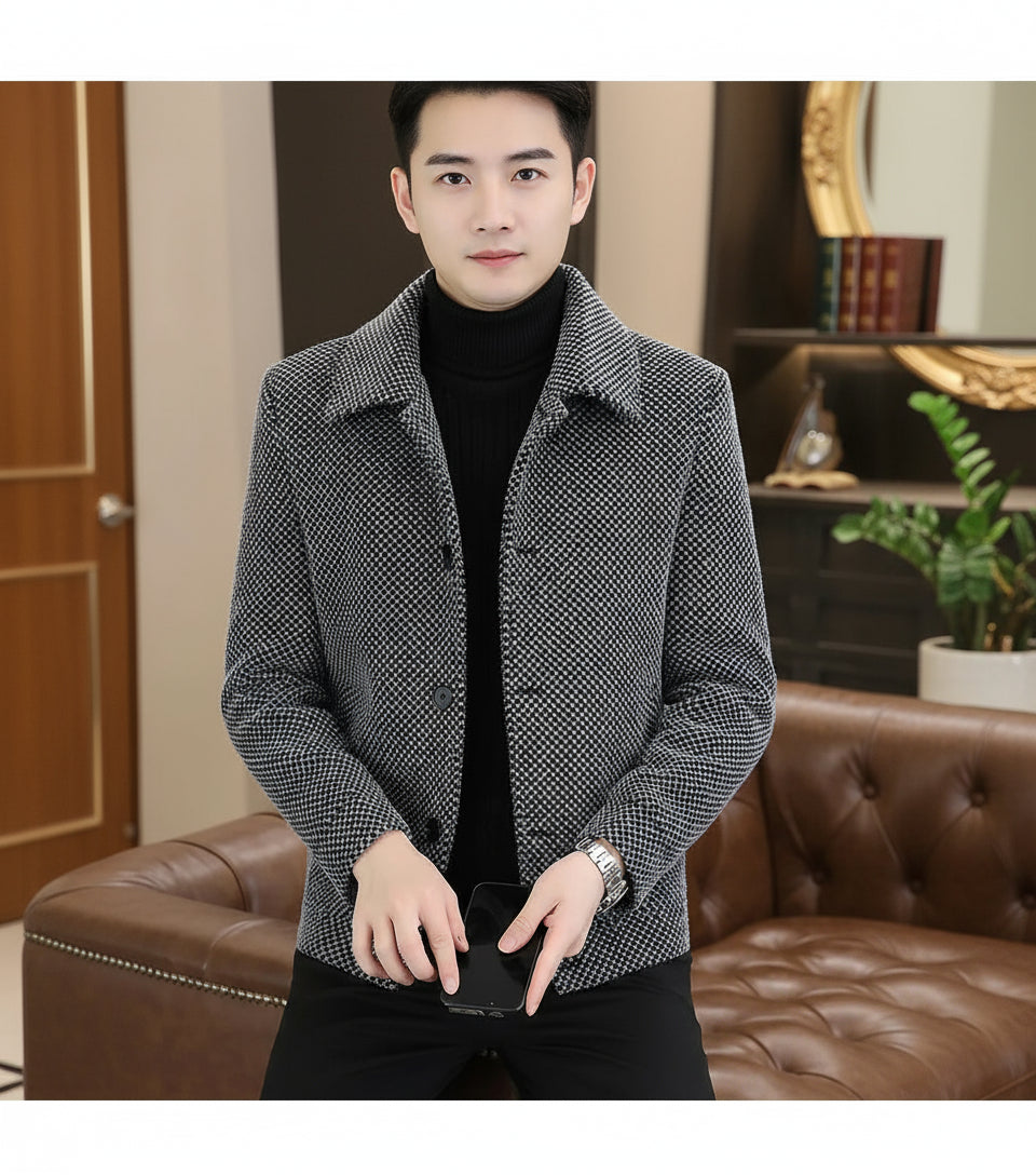 Winter Woolen Jacket Social Men Clothing neleeshop