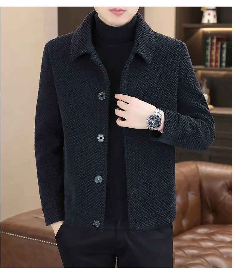 Winter Woolen Jacket Social Men Clothing neleeshop