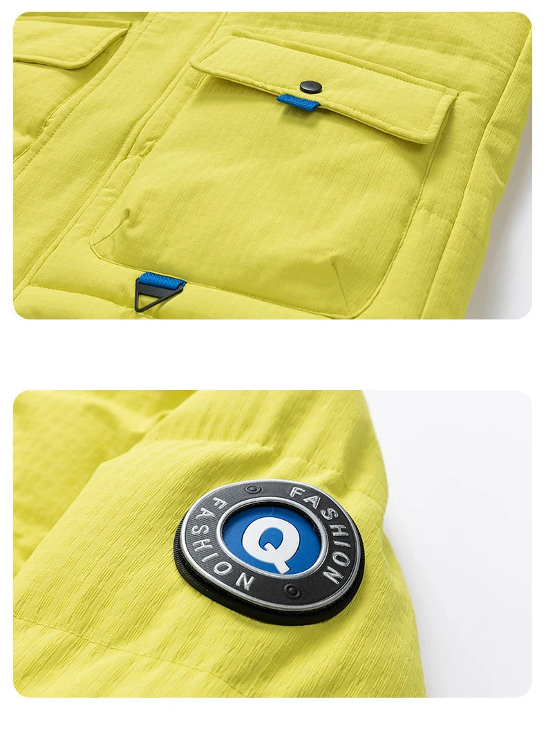 Man Hooded Parkas Winter Fashion Keep Warm Windproof Cotton neleeshop