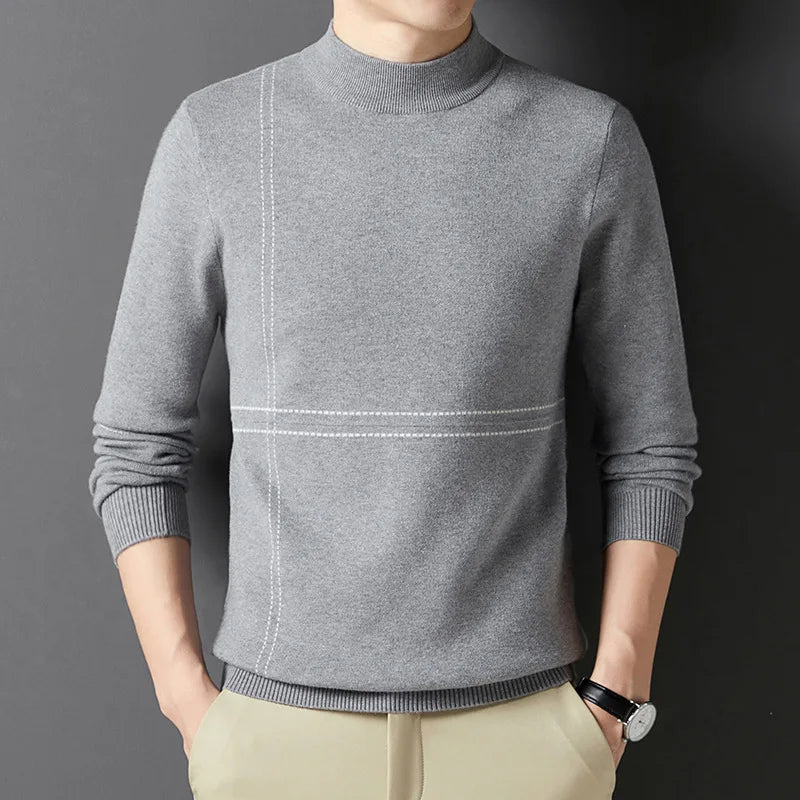 Simplicity Wool Middle Collar Comfortable Tops Man Autumn neleeshop
