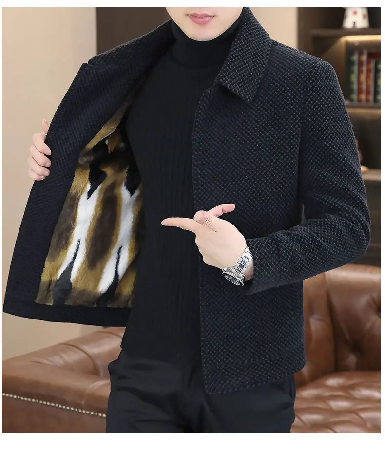 Winter Woolen Jacket Social Men Clothing neleeshop