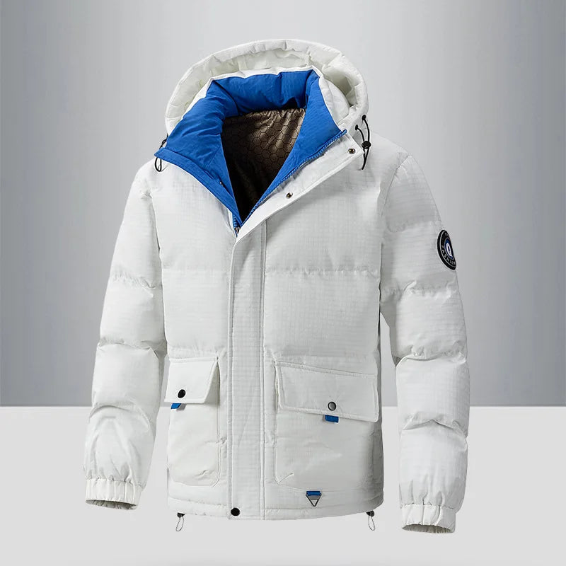 Man Hooded Parkas Winter Fashion Keep Warm Windproof Cotton neleeshop